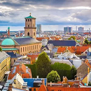 Copenhagen, Denmark old city skyline