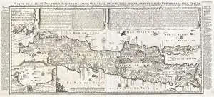 1718, Chatelain Map of Java, topography, cartography, geography, land, illustration