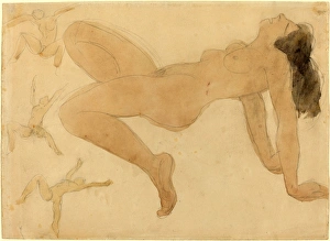 Attributed to Auguste Rodin, Studies of Nude Dancers, French, 1840-1917, c. 1900-1905 Attributed to Auguste Rodin, Studies of Nude Dancers, French, 1840-1917, c. 1900-1905