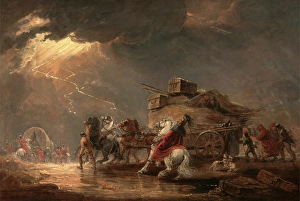Baggage Wagons in a Thunderstorm, Luke Clennell, 1781-1840, British Baggage Wagons in a Thunderstorm, Luke Clennell, 1781-1840, British