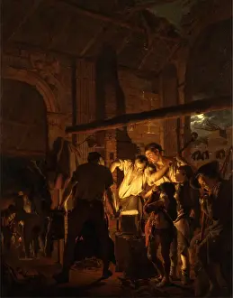 blacksmiths shop signed dated lower right jo symbol wright Trending Item 1