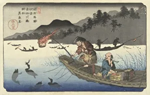 Cormorant fishing boats Nagae river Kawado Kawado Nagaegawa ukaibune Cormorant fishing boats Nagae river Kawado Kawado Nagaegawa ukaibune