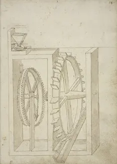 Mill Prints: Folio 14 mill undershot water wheel Edificij et