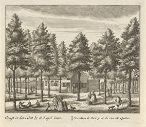 Forest path near Alkmaar, The Netherlands, Leonard Schenk, Abraham Rademaker, 1746 Forest path near Alkmaar, The Netherlands, Leonard Schenk, Abraham Rademaker, 1746