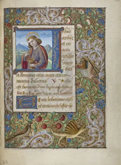 Initial J Saint John Evangelist Georges Trubert Initial J Saint John Evangelist Georges Trubert