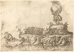 after Jacques Callot, The Float of the Sun, etching