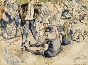 Jules Pascin Figures Beach Coney Island 1917 Jules Pascin Figures Beach Coney Island 1917