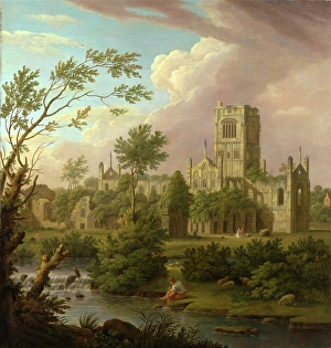 Kirkstall Abbey, Yorkshire Signed and dated in brown paint, lower left: J Kirkstall Abbey, Yorkshire Signed and dated in brown paint, lower left: J