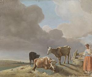 Landscape cows sheep shepherdess modified copy Landscape cows sheep shepherdess modified copy