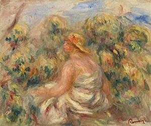 Pierre-Auguste Renoir Woman Hat Landscape Femme avec chapeau dans Pierre-Auguste Renoir Woman Hat Landscape Femme avec chapeau dans