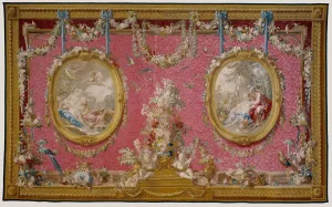 Tapestry: Jupiter transforme en Diane pour surprendre Callisto Tapestry: Jupiter transforme en Diane pour surprendre Callisto
