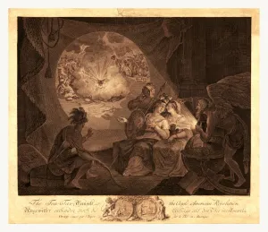 The tea-tax-tempest, or the Anglo-American revolution, en sanguine engraving shows The tea-tax-tempest, or the Anglo-American revolution, en sanguine engraving shows