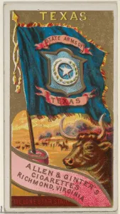 Texas Flags States Territories N11 Allen & Ginter Cigarettes Brands Texas Flags States Territories N11 Allen & Ginter Cigarettes Brands